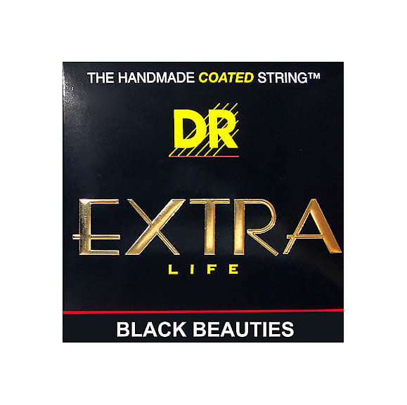 DR Strings BKE-10 Extra Life Black Beauties Coated Electric Guitar image 1