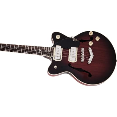Gretsch G2655-P90 Streamliner Collection Center Block Jr. Double-Cut P90 Electric Guitar with V-Stoptail, Claret Burst image 16
