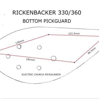 2 pieces clear acrylic pickguard for rickenbacker 330/360 | Reverb