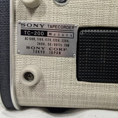 Sony TC-200 Reel to Reel Recorder / Player 1960's Grey image 13