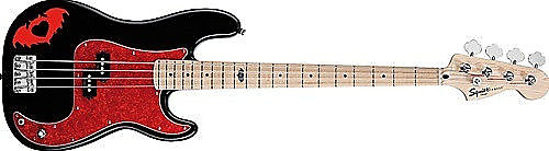 Squier Pete Wentz Precision Bass, Maple Fingerboard,  Black 0301074506 image 1