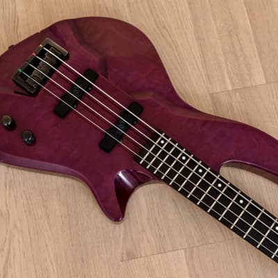 1980s ESP Horizon Custom Neck Through Vintage Bass Guitar Purple image 8