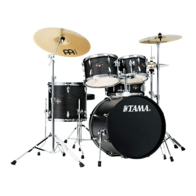 Tama Imperialstar 5-Piece Drum Kit with Meinl HCS Cymbals (Black Oak Wrap) image 5