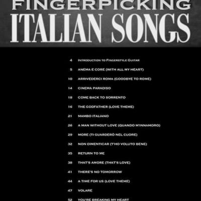 Fingerpicking Italian Songs - 15 Songs Arranged for Solo Guitar in Standard Notation & Tab image 2