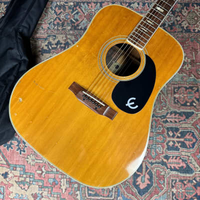 70’s Epipiphone Excellente FT550 Dreadnaught X-Bracing w/Barcus Berry Pickup image 15