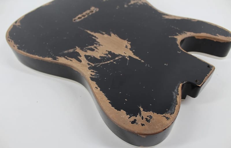 MJT Bound Telecaster Body, Humbucker neck route 2022 Black