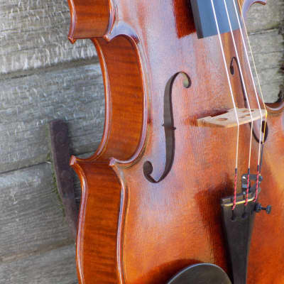 Professional Violin, Antique Dark Brown Varnish, Handmade in Kansas USA by Colton Mulder, Crow Creek Fiddles 2023 image 5