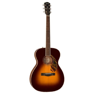 Fender PO-220E Paramount Electro-Acoustic Guitar, 3-Tone Vintage Sunburst image 5