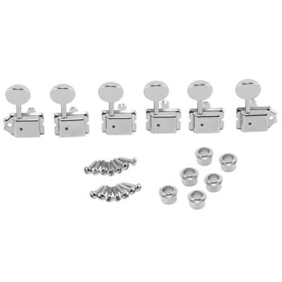 Fender American Vintage Staggered Guitar Tuning Machines, Chrome, Set of 6 image 2