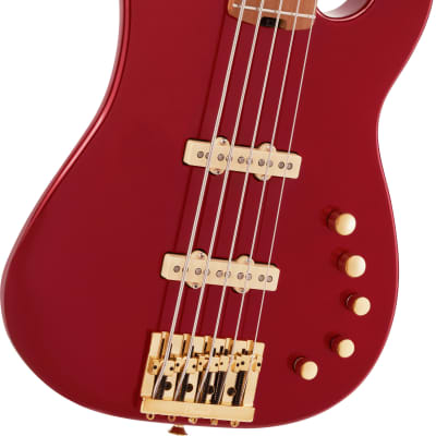 CHARVEL - Pro-Mod San Dimas Bass JJ V  Caramelized Maple Fingerboard  Candy Apple Red - 2965079509 image 6