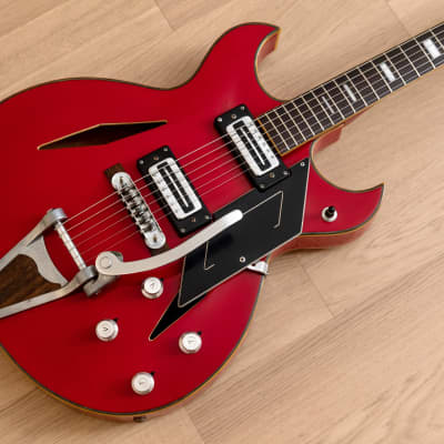 1960s Firstman Broadway Special Vintage Hollowbody Electric Guitar, 100% Original w/ Case, Japan image 1