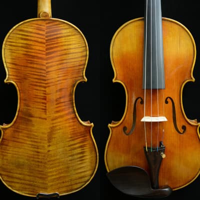 Fine Violin after Guarneri del Gesu 1743 Cannone Violin Upside-down Flame image 2