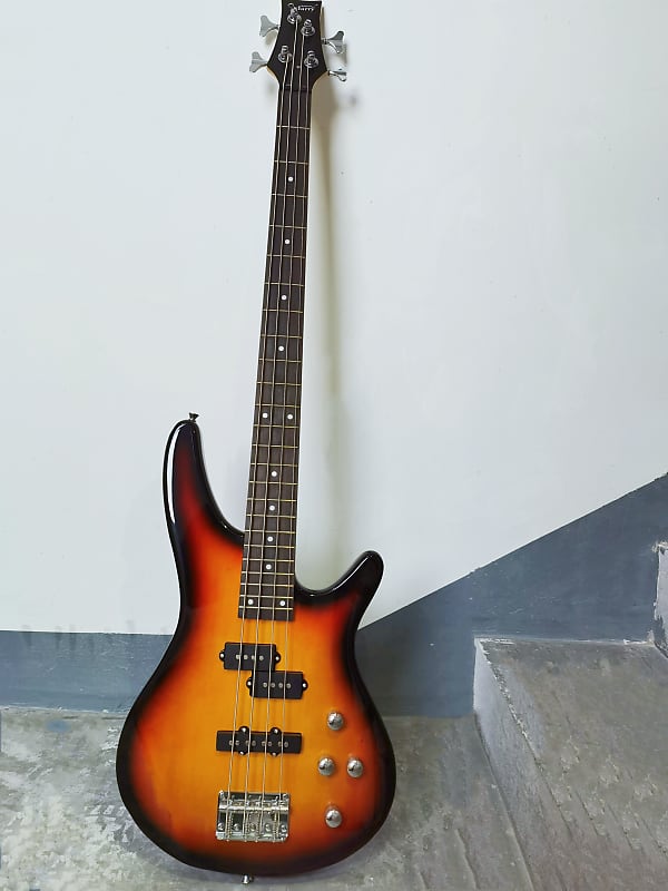 Glarry GIB Bass Guitar Full Size 4 String Sunset image 1