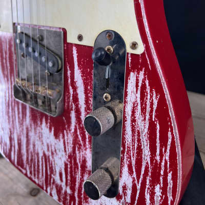 Von K Guitars Relic T-Time CR Aged Cardinal Red image 3
