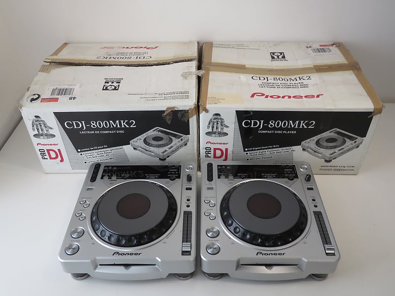 Pair of Pioneer CDJ-800MK2 DJ CD Decks Compact Disc Player – Boxed