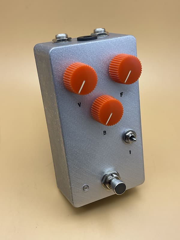 RCO Pedals Sunflower Fuzz w/ free external battery adapter (germanium Fuzz Face w/ Bias control) 2025 - Raw aluminum with vintage orange cupcake knobs image 1