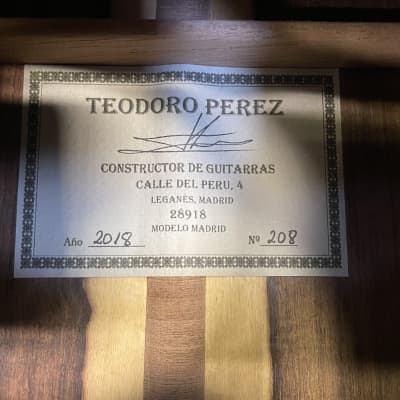 Teodoro Perez Madrid Classical Guitar 2018 image 8