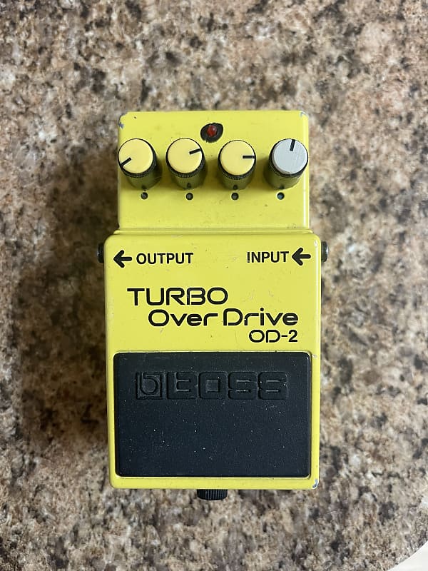 Boss OD-2 Turbo OverDrive (Black Label) 1985 - 1988 - Yellow image 1