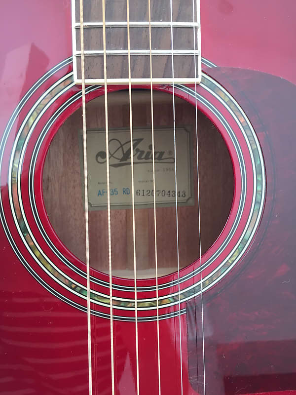 Aria AF-35 RD Acoustic Guitar | Reverb