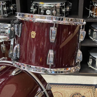 Ludwig Legacy Maple Drums 3pc Shell Pack in Burgundy Sparkle 14x22 16x16 9x13 image 2