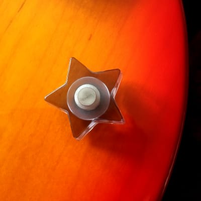 Star Guitar Knob - Transparent black  - for Knurled T18 (split) shaft image 2