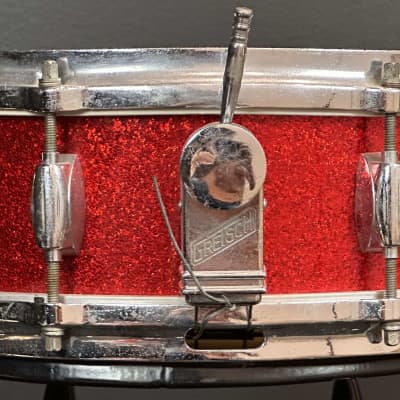 Gretsch Round Badge Red Sparkle snare drum trio 4x14, 5.5x14, 6.5x14 image 7