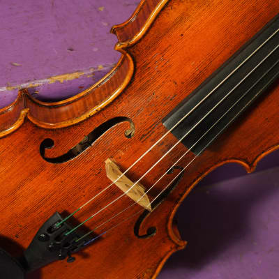 2000s Unmarked Faux-Vuillaume 4/4 Violin w/Antiqued Finish (VIDEO! Ready to Go) image 5