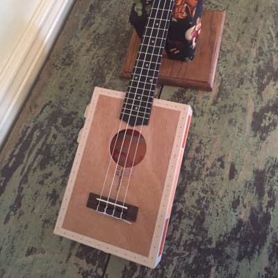 Taconic Cigar Box Guitar Concert Ukulele - Catch 22 Toro - Acoustic/Electric - PreAmp - Video image 2