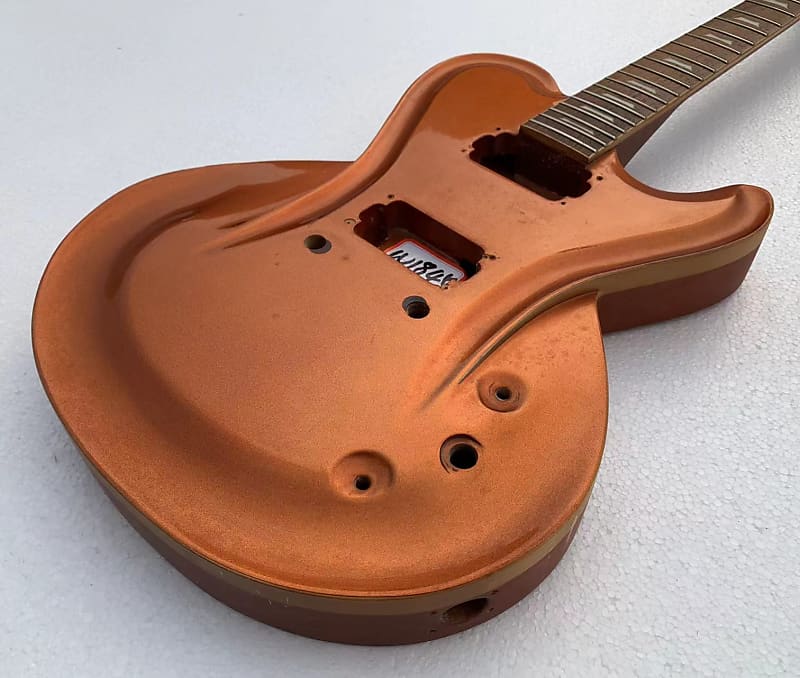 Metallic Finish Single Cut Guitar Body with Maple Neck, Reverb