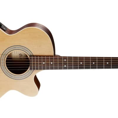 Cort 6 String Acoustic-Electric Guitar, Right, Open Pore Natural, Full (SFXMEOP-A) for sale