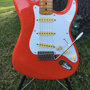 Tokai AST-56 Mid 80's Beautiful Fiesta Red with Flamey V-shaped