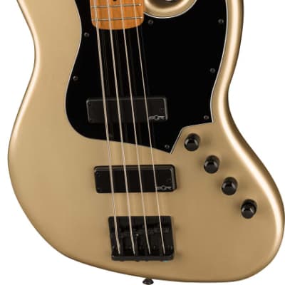 Squier Contemporary Active Jazz Bass HH, Roasted Maple Fingerboard, Black Pickguard, Shoreline Gold image 5