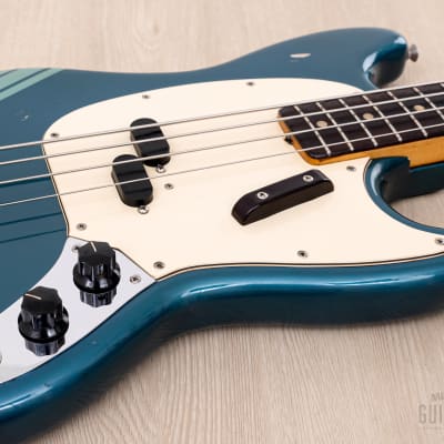 1973 Fender Mustang Bass Competition Burgundy Vintage Short Scale Bass w/ Case image 6