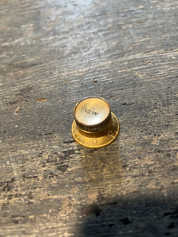 Gibson top hat knob vol 60's - Gold | Reverb