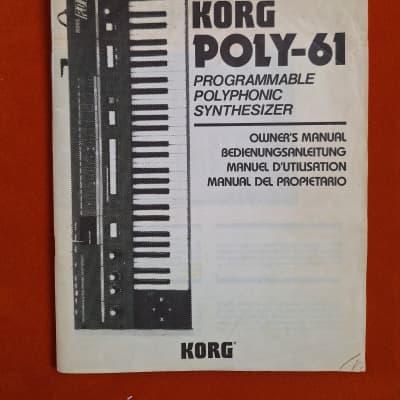 Korg Poly-61 Owner's Manual