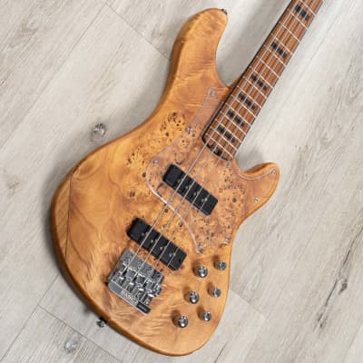 Cort GB-Modern 4 Bass, Nordstrand Pickups, Roasted Maple Neck, Open Pore Vintage Natural image 2