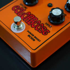 ColorBoost  Orange Power Boost 1969 BC109 18volt Floyd Gilmour Nirvana Tone NOS Parts Handmade pedal image 3