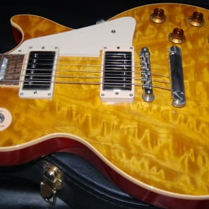 1997 Gibson Les Paul 58 Reissue Custom Shop Monster Quilt Top Butterscotch 100% Mint Case Queen RARE image 18