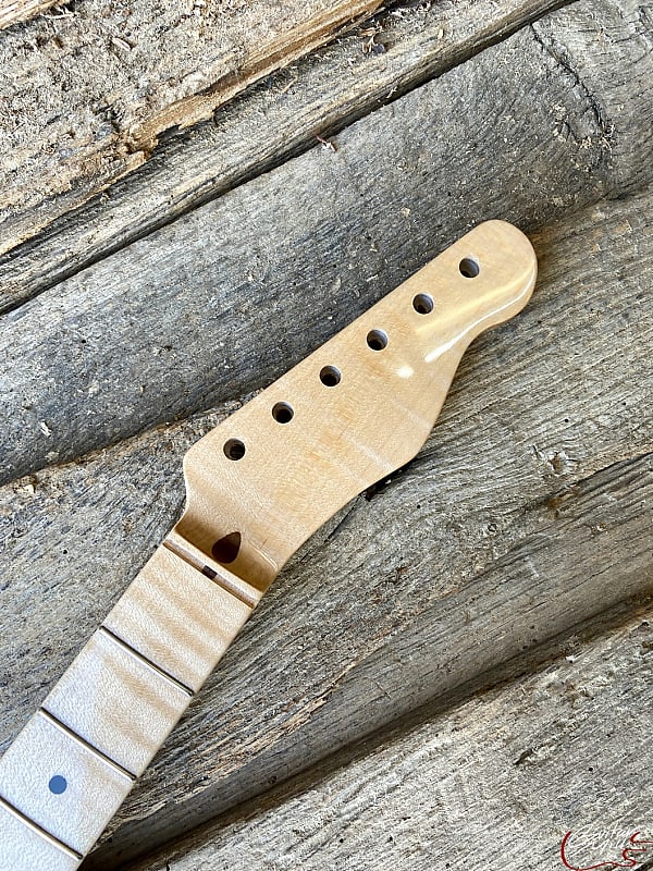 Guitar Mill T-Style Neck / 1 pc. 1/4 Sawn AAA Flame Maple / | Reverb