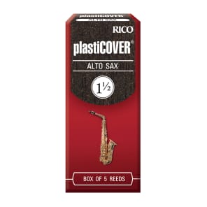 Rico RRP05ASX150 Plasticover Alto Saxophone Reeds - Strength 1.5 (5-Pack)