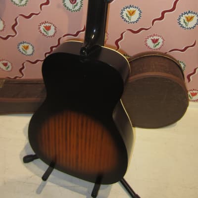 1960s Harmony Stella Parlor Guitar - Sunburst w/ Original Case image 4