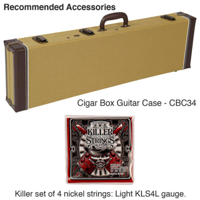 Lace Cigar Box Electric Guitar ~ 4 String ~ Secret Society image 3