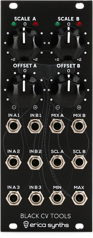 Erica Synths Black CV Tools CV/Audio Mixer with Dual Attenuverters Eurorack Module image 1