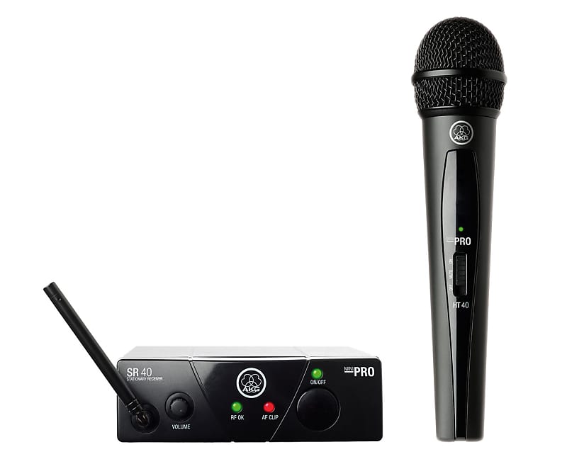 AKG WMS40 Mini Vocal Set (Band US25-A) Wireless Handheld Microphone Mic System image 1