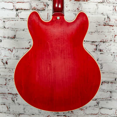 Gibson - 1964 ES-335 Reissue - Semi-Hollow Electric Guitar - VOS - Sixties Cherry - w/ Black/Yellow Custom Shop Hardshell Case - x1102 image 8