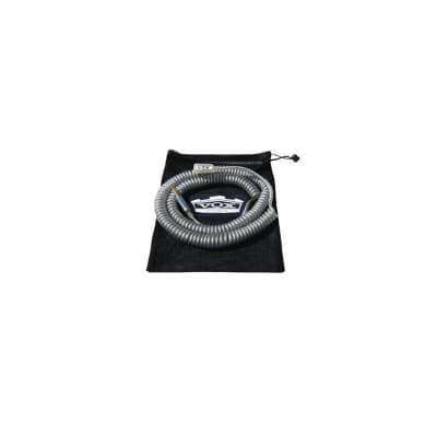 Vox 29.5' High Quality TS 1/4 Male to TS 1/4 Male Right Angle Coiled Cable with Mesh bag, Silver image 4