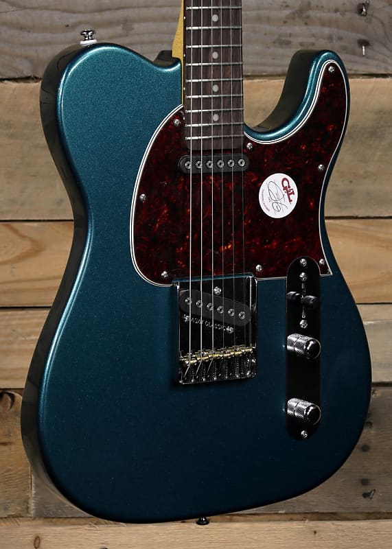 G&L Tribute ASAT Classic Electric Guitar Emerald Blue Metallic image 1