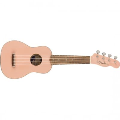 Fender Venice Soprano Ukulele Shell Pink Uke - 0971610556