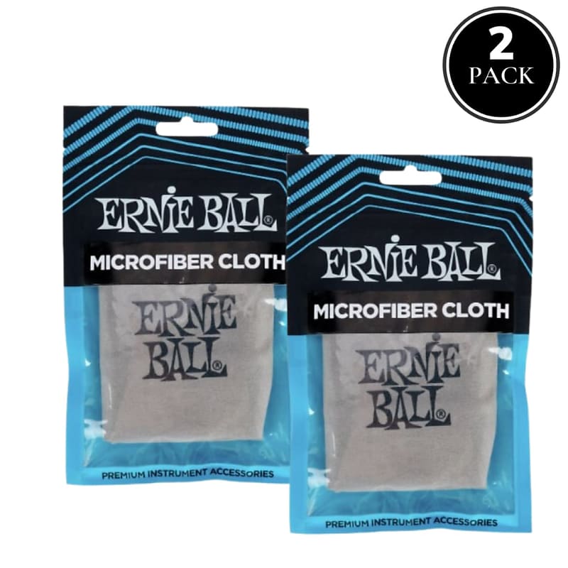 2 PACK Ernie Ball Microfiber Guitar Polish Cleaning Cloth 4220 image 1