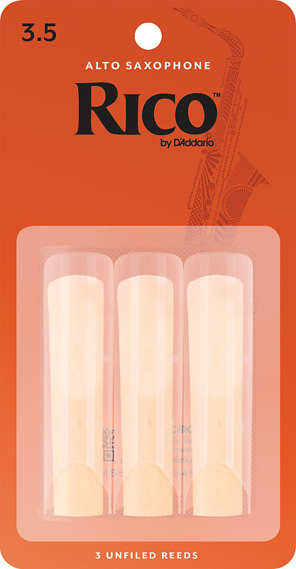 Rico by D'Addario - Alto Sax Reeds, 3.5 - 3-pack image 1